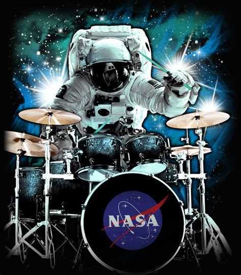 Nasa Astronaut Drummer Boy In Space Graphic Png Astronaut Etsy