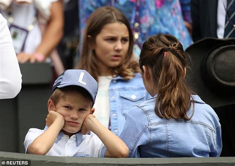 Roger says that the twin boys can whack it over the net sometimes , so there's a possibility that we'll see the federer kids dominating the court in a. Roger Federer is cheered on by his wife and children at ...