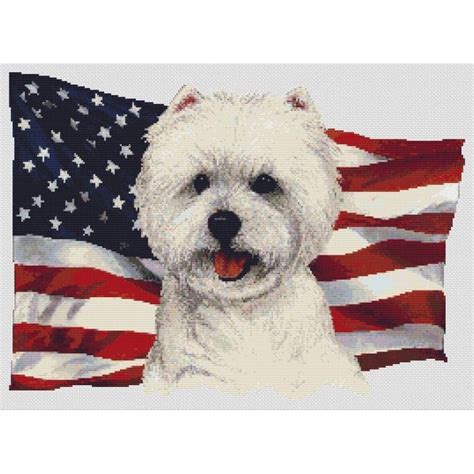 Link to the location of each free pattern is directly under. West Highland Terrier Cross Stitch Pattern - Patriotic ...