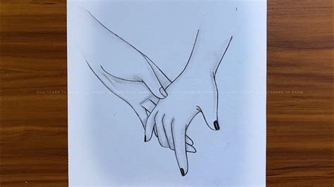How To Draw A Beautiful Couple Hands Romantic Couple Holding Hands