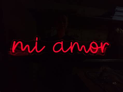 Mi Amor Neon Sign My Love In Spanish Led Neon Romantic Words Etsy