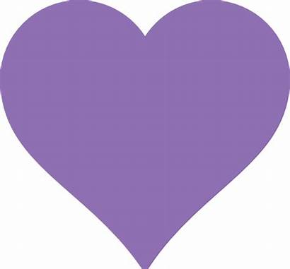 Purple Heart Shape Clip Thin Clipart Clker