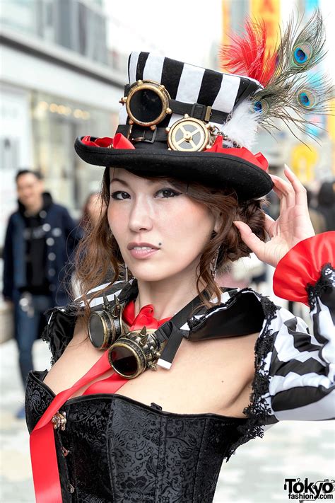 A beginner's japanese textbook / program. Japanese Dancer in Harajuku Steampunk Street Style & Giant ...