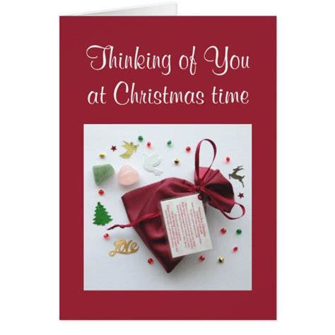 Thinking Of You At Christmas Time Sympathy Card Zazzle