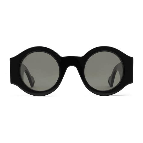 Gucci Velvet Round Sunglasses In Black For Men Save 42 Lyst