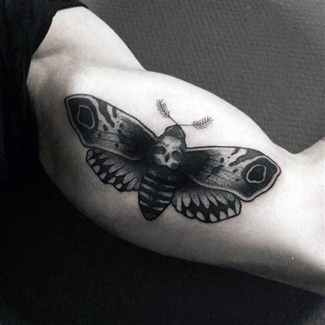 Explore cool nocturnal inspect ink ideas. 90 Moth Tattoos For Men - Nocturnal Insect Design Ideas
