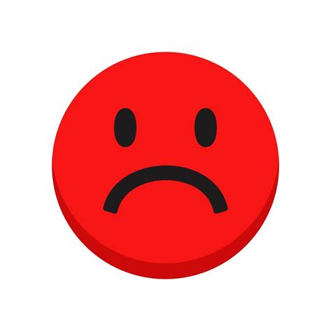 Sad Face Emoji Isolated On White Background 7225334 Vector Art At Vecteezy