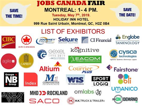 Montreal Job Fair - July 16th, 2019 Tickets, Multiple Dates | Eventbrite