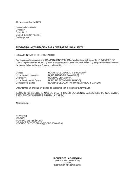 Modelo Carta De Autorizacion Word Colombia Modelo De Informe