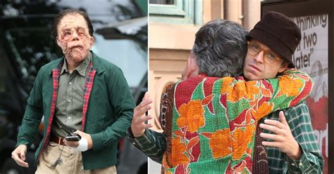 Sebastian Stan Hugged By Adam Pearson During Filming After Incredible