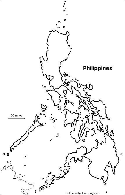 outline map philippines class ideas pinterest