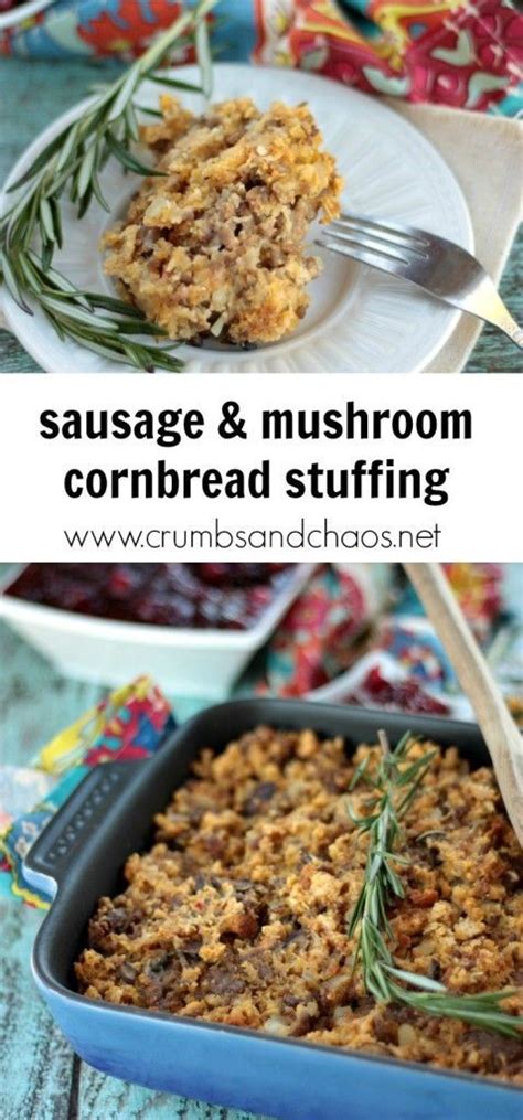The moist crumbs help hold together our cornbread crab cake recipe while also adding extra texture. Sausage & Mushroom Cornbread Stuffing | Stuffing recipes, Thanksgiving leftover recipes, Stuffed ...