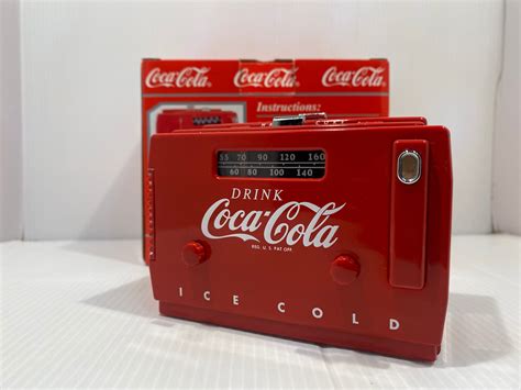coca cola coke mini cooler am fm radio iapello arts and antiques