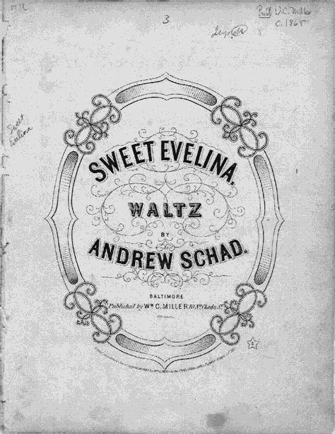 Sweet Evelina Waltz Schad Andrew Imslp