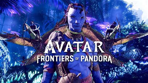 Красочный постер компьютерной игры Avatar Frontiers Of Pandora обои