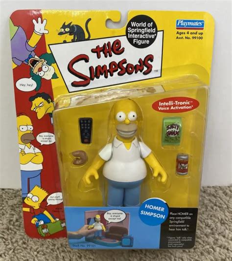 The Simpsons World Of Springfield Homer Simpson Figure Playmates 2000 New Sealed 2997 Picclick
