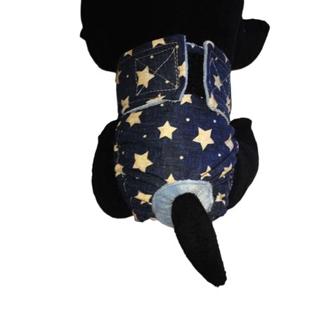 Barkertime White Stars On Navy Blue Washable Cat Diaper Made In Usa