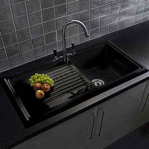 Reginox Black Ceramic 10 Bowl Kitchen Sink Rl404cb At Victorian