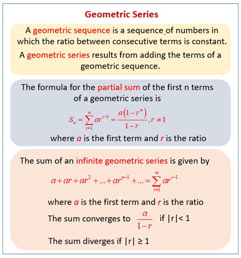 Geometric Sequence And Series Worksheet