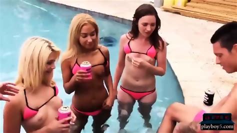 Spring Break College Teens Have A Small Orgy In A Pool Eporner