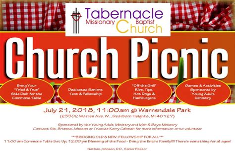 Church Picnic A Place To Belong Not Just Attend