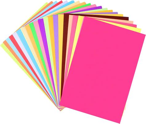 Supvox Colored Cardstock Paper 85 X 11 Inches 100 Sheets20 Color Assortment Classic