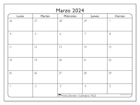 Calendario Marzo De 2024 Para Imprimir “51ld” Michel Zbinden Pr