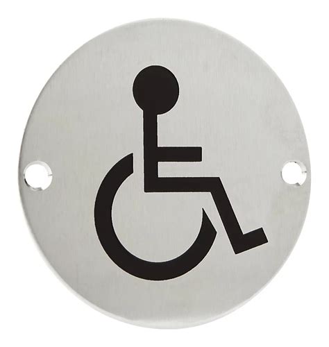 Engraved Disabled Door Sign Stainless Steel Diy At Bandq