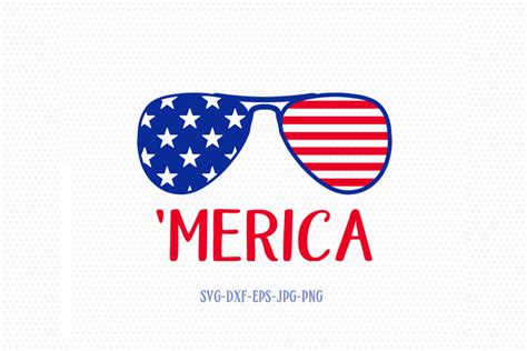 Merica Sunglasses Svg Fourth Of July Svg 4th Of July Sunglasses Svg Patriotic Svg America