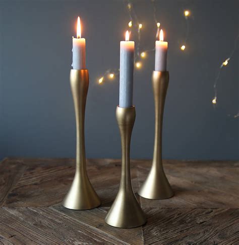 Brass Candlestick Holder By Red Lilly