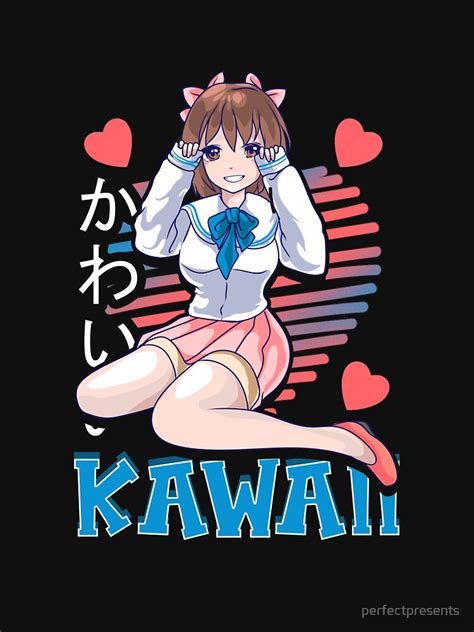 Kawaii Senpai Anime Girl Japanese Cute Manga Waifu T Shirt For Sale