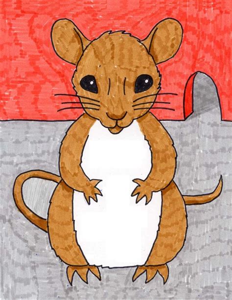 Additionally, you can draw lines along the tail to better see its 3d shape. How to Draw a Mouse · Art Projects for Kids