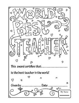 Teacher appreciation coloring pages can be gifted alone or in conjunction. TEACHER APPRECIATION COLORING & THANK YOU NOTES, BUNDLE 14 ...
