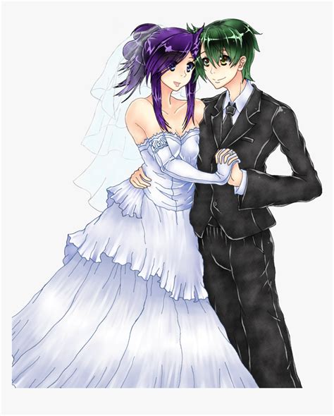 Collection Of Couple Anime Wedding Couple Cute Hd Png Download