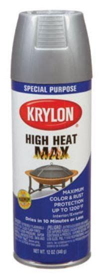 Krylon K01608000 High Heat Max Spray Paint Metalic Aluminum 12 Oz