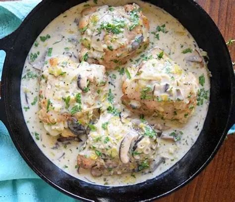 Chicken Mushroom Fricassee Healthy Recipe With Slimming Features Cook After Me