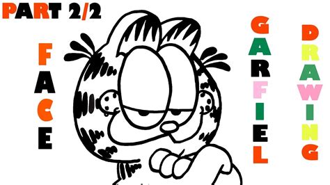 How To Draw Garfield Face Step By Step Easy For Beginners 4k Video