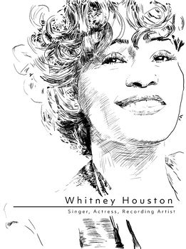 Whitney Houston Art JPEG Poster Print File U S Black History TpT