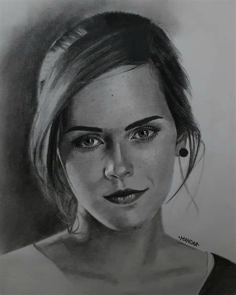 Realistic Drawing Of Emma Watson Realistic Drawings Portrait Emma