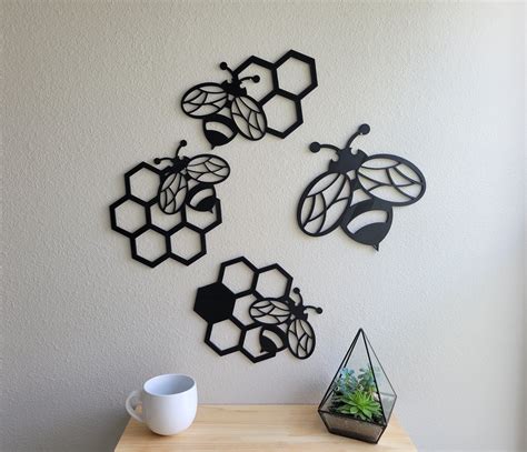 Bee Honeycomb Wall Art Bee Hive Wall Art Honey Bee Wall Art Bumble Bee Wall Art Bee