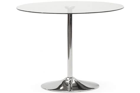 Vida Living Orbit 90cm Glass and Stainless Steel Chrome Round Dining