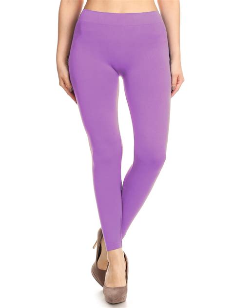 Women S Soft Basic Solid Color High Waist Leggings Walmart Com