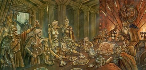Great Hall Mitologia Nordica Arte Vikingo Asgard
