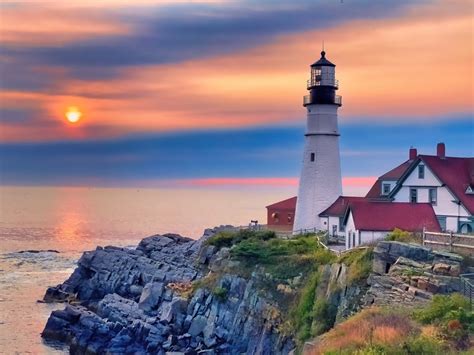 Portland Head Light Photo Print Maine Coast Lighthouse Wall Art