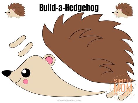 Free Printable Cut And Paste Hedgehog Craft For Kids Artofit