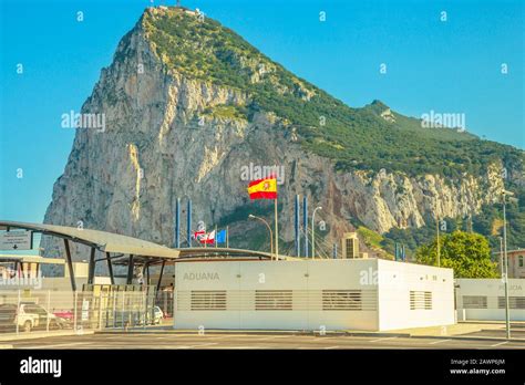 Gibraltar United Kingdom April 24 2016 Gibraltar Border Between