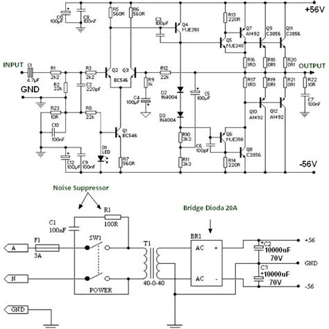 150w Audio Amplifier Circuit Diagram