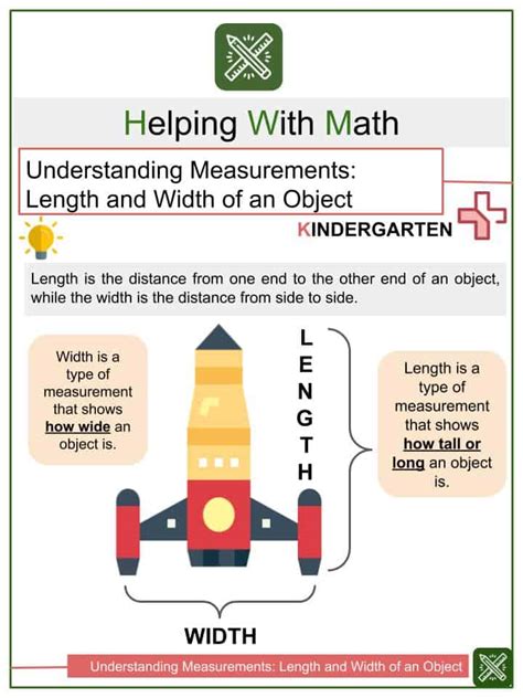 Measurements Length And Width Of An Object Math Worksheets