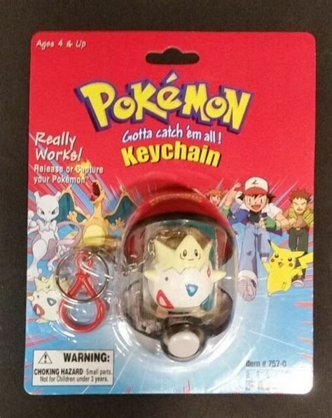 Pokemon Meowth Keychain Pokeball Basic Fun Figure 1999 7570 For Sale