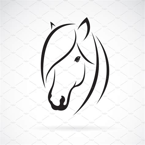 Vector Of Horse Head Design Animal Custom Designed Icons ~ Creative